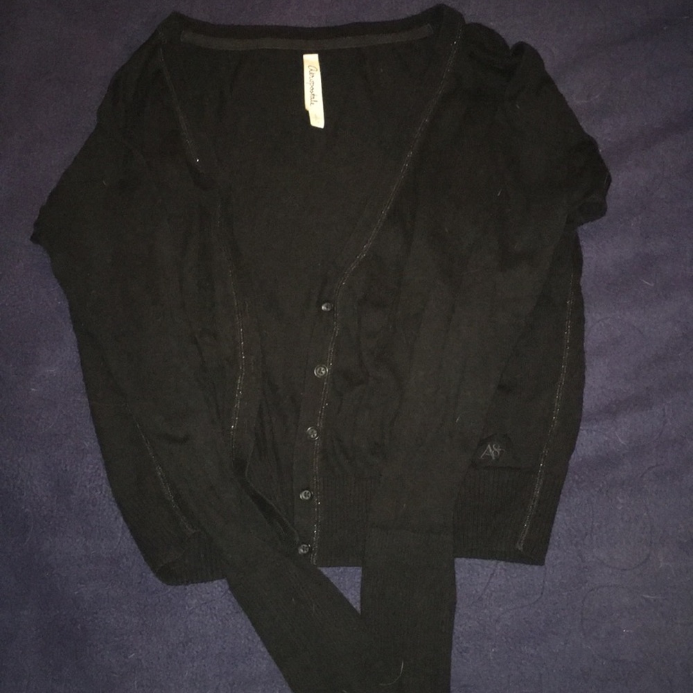 Black Open Cardigan